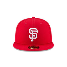 Load image into Gallery viewer, San Francisco Giants MLB Fitted Cap Hat Red Crown/Visor White Logo 
