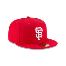 Load image into Gallery viewer, San Francisco Giants MLB Fitted Cap Hat Red Crown/Visor White Logo 
