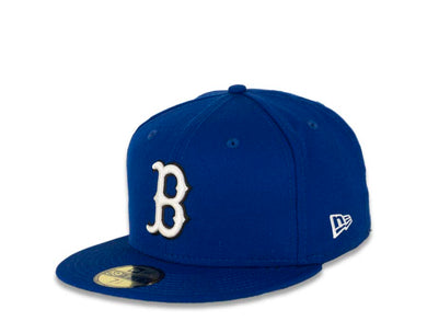 Boston Red Sox New Era MLB 59FIFTY 5950 Fitted Cap Hat Royal Blue Crown/Visor White/Black Logo