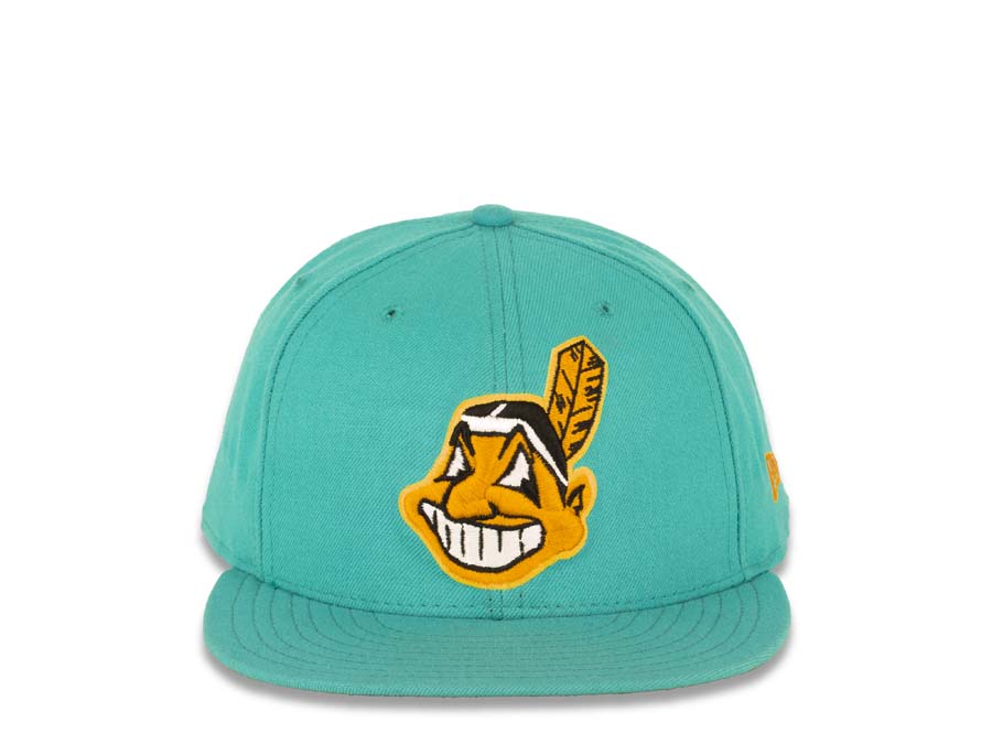 Cleveland Indians New Era MLB 59FIFTY 5950 Fitted Cap Hat Teal