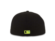 Load image into Gallery viewer, Los Angeles Dodgers New Era MLB 59FIFTY 5950 Fitted Cap Hat Black Crown/Visor Aqua/Neon Yellow Logo Aqua UV
