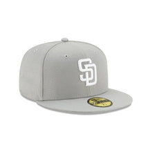 Load image into Gallery viewer, San Diego Padres New Era MLB 59Fifty 5950 Fitted Cap Hat Gray Crown/Visor White Logo

