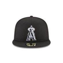 Load image into Gallery viewer, Los Angeles Anaheim Angels New Era MLB 59FIFTY 5950 Fitted Cap Hat Black Crown/Visor Black/White Logo
