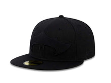 Load image into Gallery viewer, Batzarro New Era 59FIFTY 5950 Fitted Cap Hat Black Crown/Visor Black Logo 
