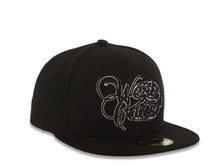 Load image into Gallery viewer, West Coast New Era 59FIFTY 5950 Fitted Cap Hat Black Crown/Visor Black/White Script Logo

