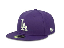 Load image into Gallery viewer, Los Angeles Dodgers New Era MLB 59FIFTY 5950 Fitted Cap Hat Purple Crown/Visor White Logo 
