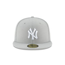 Load image into Gallery viewer, New York Yankees New Era MLB 59FIFTY 5950 Fitted Cap Hat Gray Crown/Visor White Logo 
