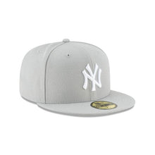 Load image into Gallery viewer, New York Yankees New Era MLB 59FIFTY 5950 Fitted Cap Hat Gray Crown/Visor White Logo 
