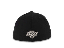 Load image into Gallery viewer, Los Angeles Kings New Era NHL 59FIFTY 5950 Fitted Cap Hat Black Crown/Visor White “Text” Logo 
