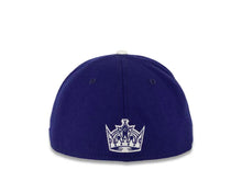 Load image into Gallery viewer, Los Angeles Kings New Era NHL 59FIFTY 5950 Fitted Cap Hat Royal Blue Crown/Visor White “Text” Logo 
