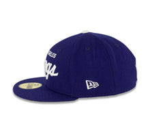 Load image into Gallery viewer, Los Angeles Kings New Era NHL 59FIFTY 5950 Fitted Cap Hat Royal Blue Crown/Visor White “Text” Logo 

