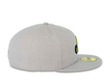 Load image into Gallery viewer, Montreal Expos New Era MLB 59FIFTY 5950 Fitted Cap Hat Gray Crown/Visor Navy/Cyber Green Logo Navy UV
