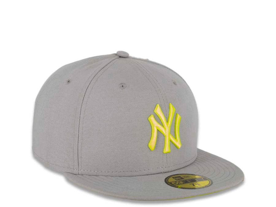 New Era New York Yankees Cyber Green Fitted Hat MLB Neon Green White Logo  Cap
