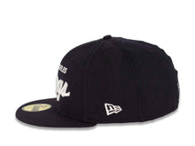 Load image into Gallery viewer, Los Angeles Kings New Era NHL 59FIFTY 5950 Fitted Cap Hat Dark Navy Crown/Visor White “Text” Logo 
