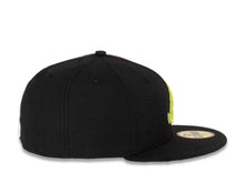Load image into Gallery viewer, Atlanta Braves New Era MLB 59FIFTY 5950 Cap Hat Black Crown/Visor Cyber Green/White Logo
