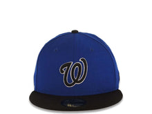 Load image into Gallery viewer, Washington Nationals New Era MLB Fitted 59Fifty 5950 Cap Hat Dark Royal Crown Black Visor Black/White Logo
