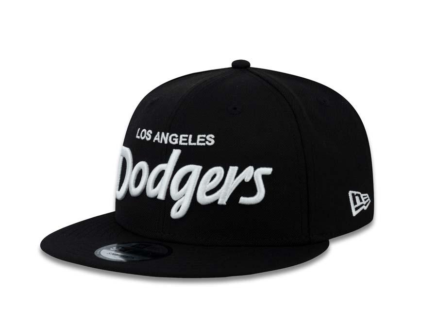 Los Angeles Dodgers New Era MLB 9FIFTY 950 Snapback Cap Hat Black Crown/Visor White Logo 