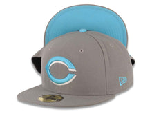 Load image into Gallery viewer, Cincinnati Reds New Era MLB 59FIFTY 5950 Fitted Cap Hat Gray Crown/Visor Light Blue/White Logo
