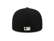 Load image into Gallery viewer, California Angels New Era MLB 59FIFTY 5950 Fitted Cap Hat Black Crown/Visor Red/White/Green Retro Logo 

