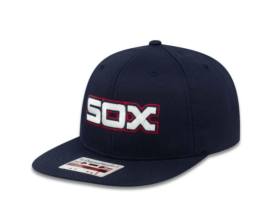 Chicago White Sox New Era 59FIFTY 5950 Fitted Cap Hat Navy Crown/Visor White/Navy/Red Retro Logo 