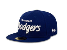 Load image into Gallery viewer, Los Angeles Dodgers New Era MLB 59FIFTY 5950 Fitted Cap Hat Royal Blue Crown/Visor White Text Logo 
