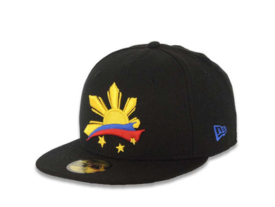 Philippines New Era 59FIFTY 5950 Fitted Cap Hat Black Crown/Visor Team Color Logo