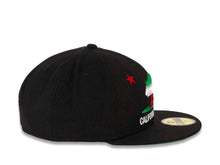 Load image into Gallery viewer, California Republic New Era 59FIFTY 5950 Fitted Cap Hat Black Crown/Visor Green/White/Red Logo 
