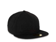 Load image into Gallery viewer, Houston Astros New Era MLB 59FIFTY 5950 Fitted Cap Hat Black Crown/Visor Black Flawless Logo With Text (Team Tone)
