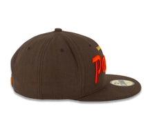 Load image into Gallery viewer, San Diego Padres New Era MLB 59FIFTY 5950 Fitted Cap Hat Light Brown Crown/Visor Orange/Yellow “Text” Logo Green UV
