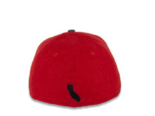 Load image into Gallery viewer, California Replubic New Era 59FIFTY 5950 Fitted Cap Hat Red Crown/Visor White/Black Bear Logo
