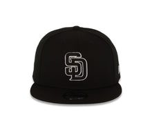 Load image into Gallery viewer, San Diego Padres New Era MLB 9FIFTY 950 Snapback Cap Hat Black Crown/Visor Black/White Logo Black UV
