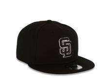Load image into Gallery viewer, San Diego Padres New Era MLB 9FIFTY 950 Snapback Cap Hat Black Crown/Visor Black/White Logo Black UV
