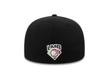 Load image into Gallery viewer, Saraperos de Saltillo New Era LMB 59FIFTY 5950 Fitted Cap Hat Black Crown/Visor Team Color Logo
