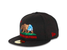 Load image into Gallery viewer, Southern Califonia New Era 59FIFTY 5950 Fitted Cap Hat Black Crown/Visor Drinking Bear in Shorts Logo
