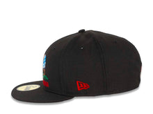 Load image into Gallery viewer, Southern Califonia New Era 59FIFTY 5950 Fitted Cap Hat Black Crown/Visor Drinking Bear in Shorts Logo

