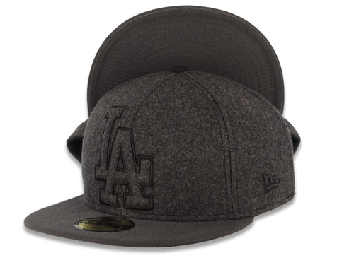 Los Angeles Dodgers New Era MLB 59FIFTY 5950 Fitted Cap Hat Shadow Tech Gray Crown/Visor Black XL Logo