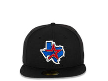 Load image into Gallery viewer, Houston Astros New Era MLB 59FIFTY 5950 Fitted Cap Hat Black Crown/Visor Red/Royal Blue/White Logo Inside State Map
