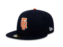 Load image into Gallery viewer, Mexican Tigers New Era 59FIFTY 5950 Fitted Cap Hat Navy Crown/Visor Orange/White Logo 
