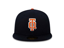 Load image into Gallery viewer, Mexican Tigers New Era 59FIFTY 5950 Fitted Cap Hat Navy Crown/Visor Orange/White Logo 
