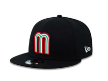 Load image into Gallery viewer, Mexico New Era WBC 9FIFTY 950 Snapback Cap Hat Black Crown/Visor Green/White/Red Logo 
