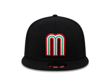 Load image into Gallery viewer, Mexico New Era WBC 9FIFTY 950 Snapback Cap Hat Black Crown/Visor Green/White/Red Logo 
