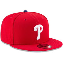 Load image into Gallery viewer, Philadelphia Phillies New Era MLB 9FIFTY 950 Snapback Cap Hat Red Crown/Visor White Logo
