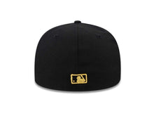 Load image into Gallery viewer, San Diego Padres New Era MLB 59FIFTY 5950 Fitted Cap Hat Black Crown/Visor Black/Gold Logo 
