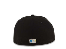 Load image into Gallery viewer, San Diego Padres MLB New Era 59FIFTY 5950 Fitted Cap Hat Black Crown/Visor Lime Green/Yellow/Black Splatter/Paint Logo Blue UV
