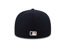 Load image into Gallery viewer, San Diego Padres New Era MLB 59FIFTY 5950 Fitted Cap Hat Navy Crown/Visor White/Orange Text Logo 
