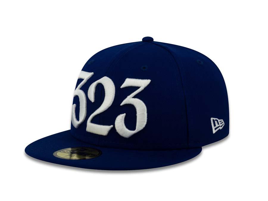 Los Angeles Dodgers New Era MLB 59FIFTY 5950 Fitted Cap Hat Royal Blue Crown/Visor White 323 Logo 