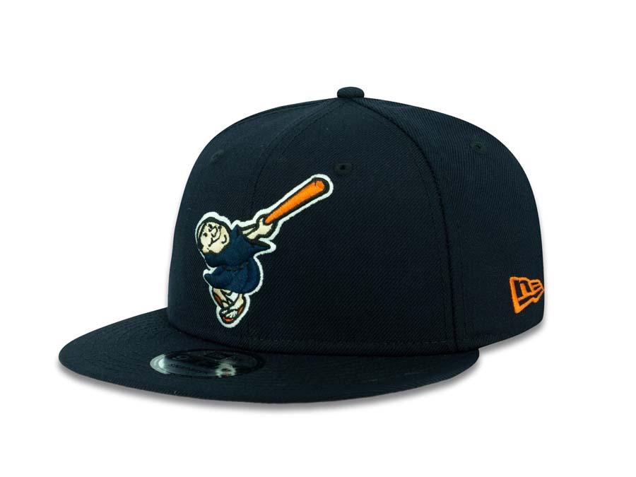 San Diego Padres New Era MLB 9FIFTY 950 Snapback Cap Hat Navy Crown/Visor Navy/Orange/White Friar Logo