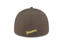 Load image into Gallery viewer, San Diego Padres New Era MLB 39THIRTY 3930 Flexfit Cap Hat Brown Crown/Visor Gold Logo 

