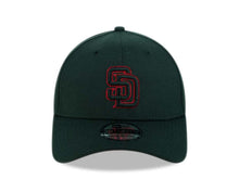 Load image into Gallery viewer, San Diego Padres New Era MLB 39THIRTY 3930 Fitted Flexfit Cap Hat Black Crown/Visor Black/Red Logo 
