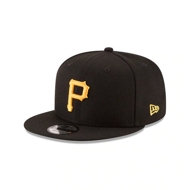 Pittsburgh Pirates New Era MLB 9FIFTY 950 Snapback Cap Hat Black Crown/Visor Yellow Logo 